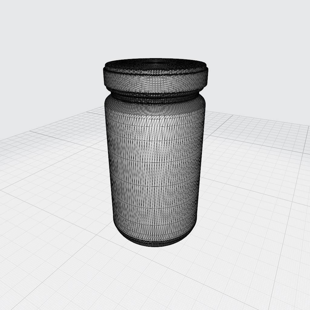 Twist Jar with Screw Lid 3D model_3