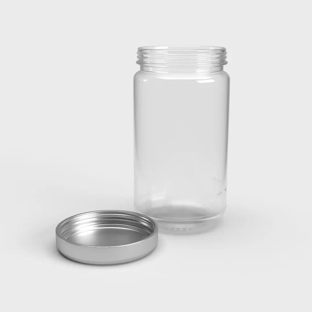 Twist Jar with Screw Lid 3D model_0