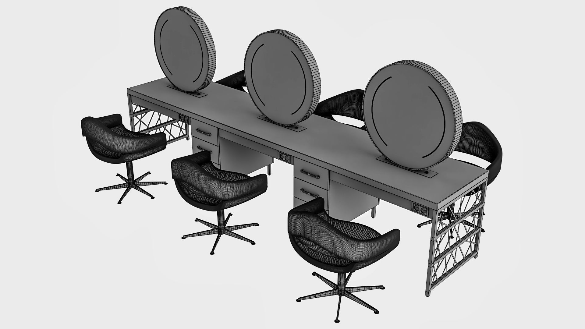 hair table black 3D model_83