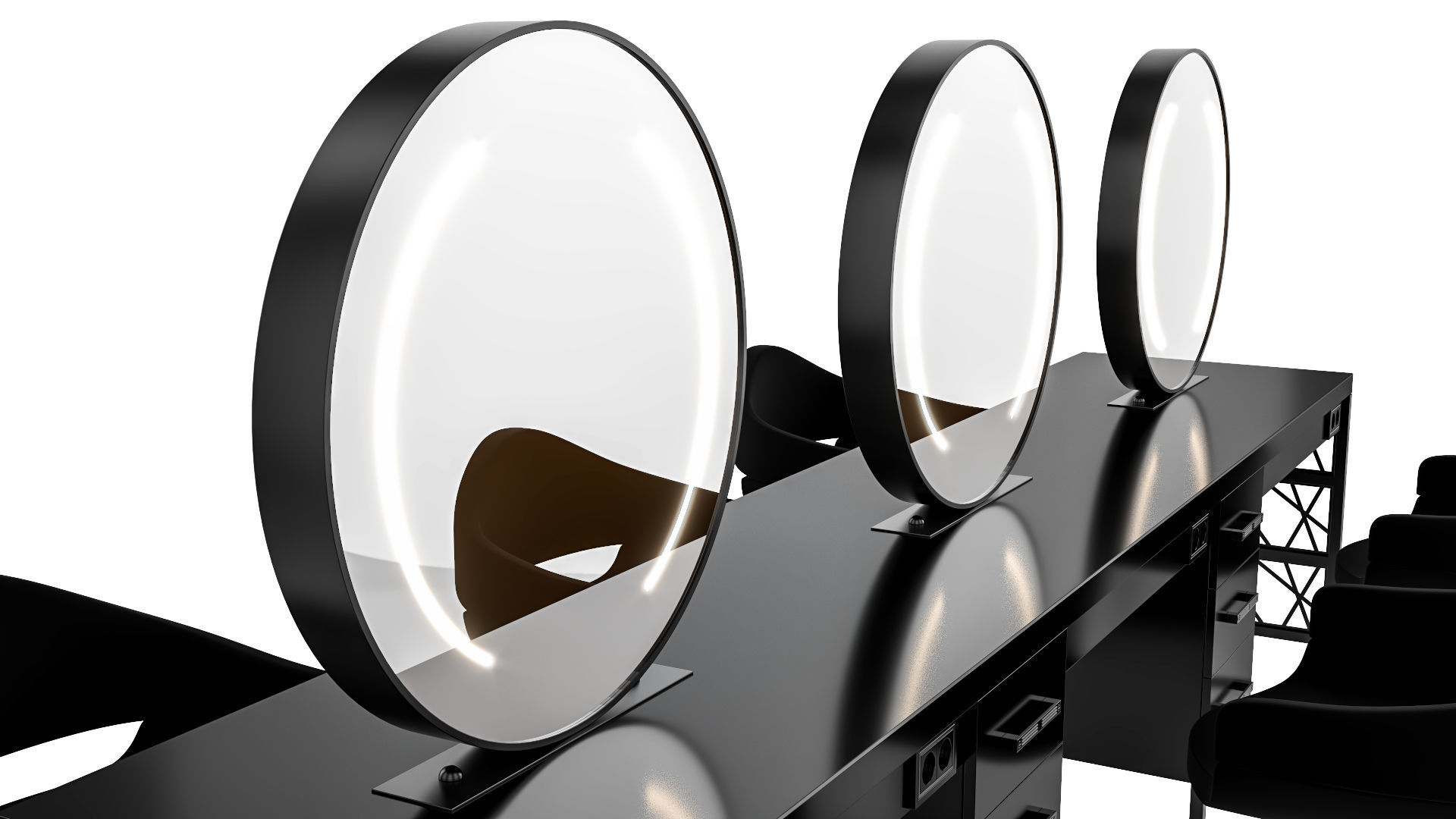 hair table black 3D model_69