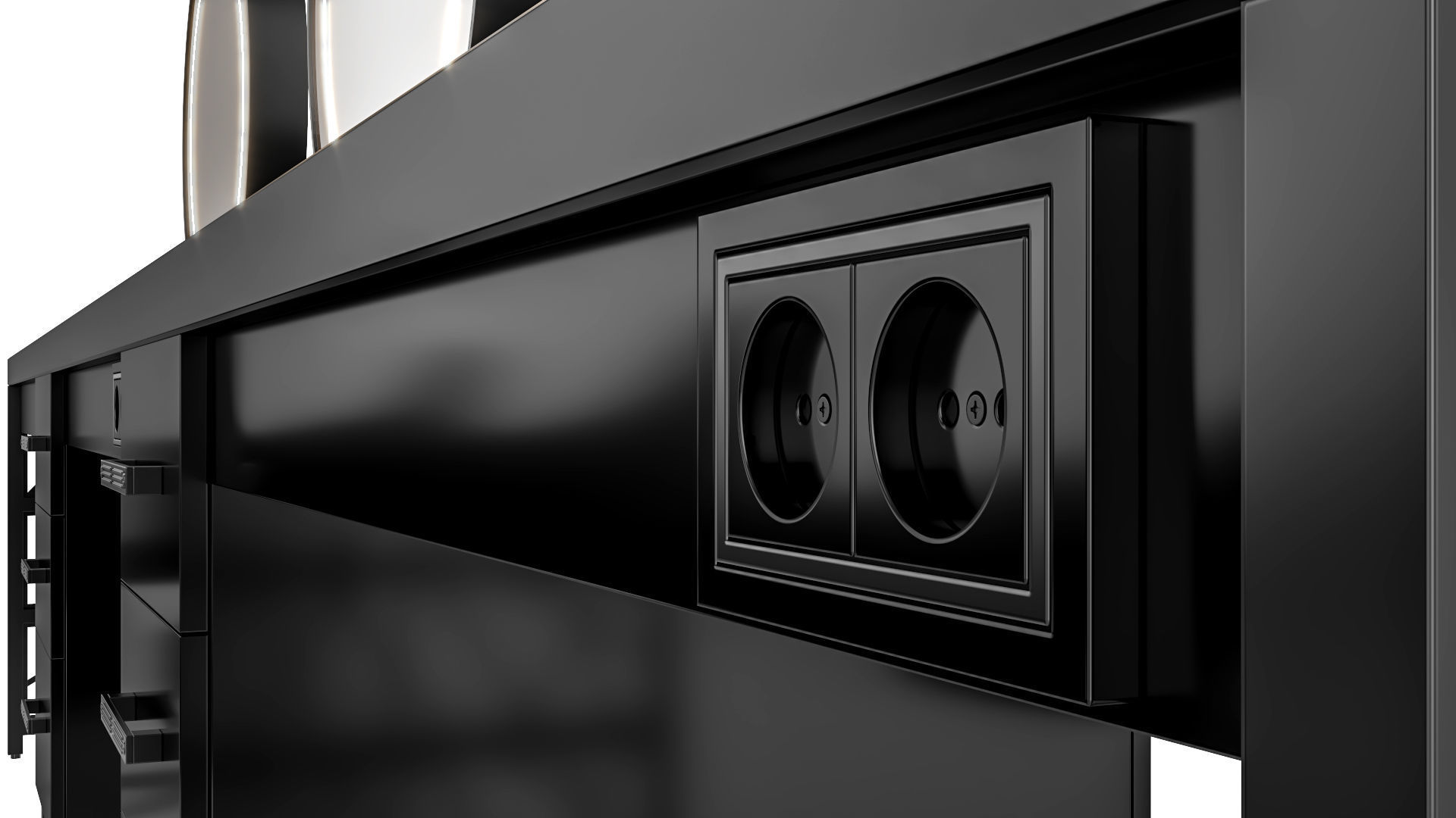 hair table black 3D model_7