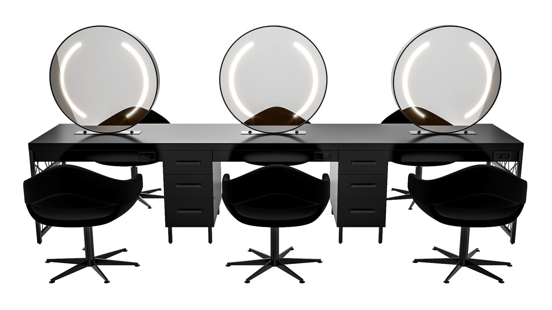 hair table black 3D model_93