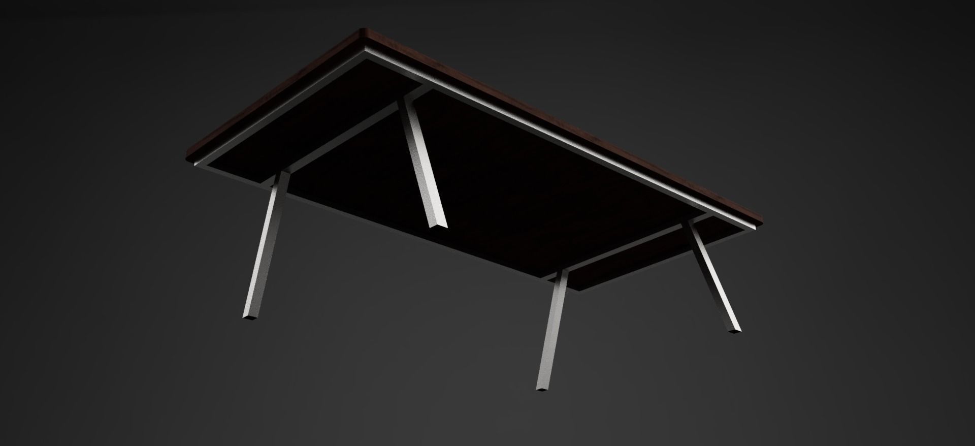 modern table Low-poly 3D model_1
