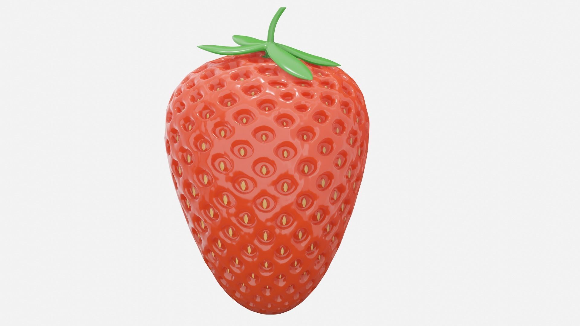 Strawberry Low-poly 3D model_1