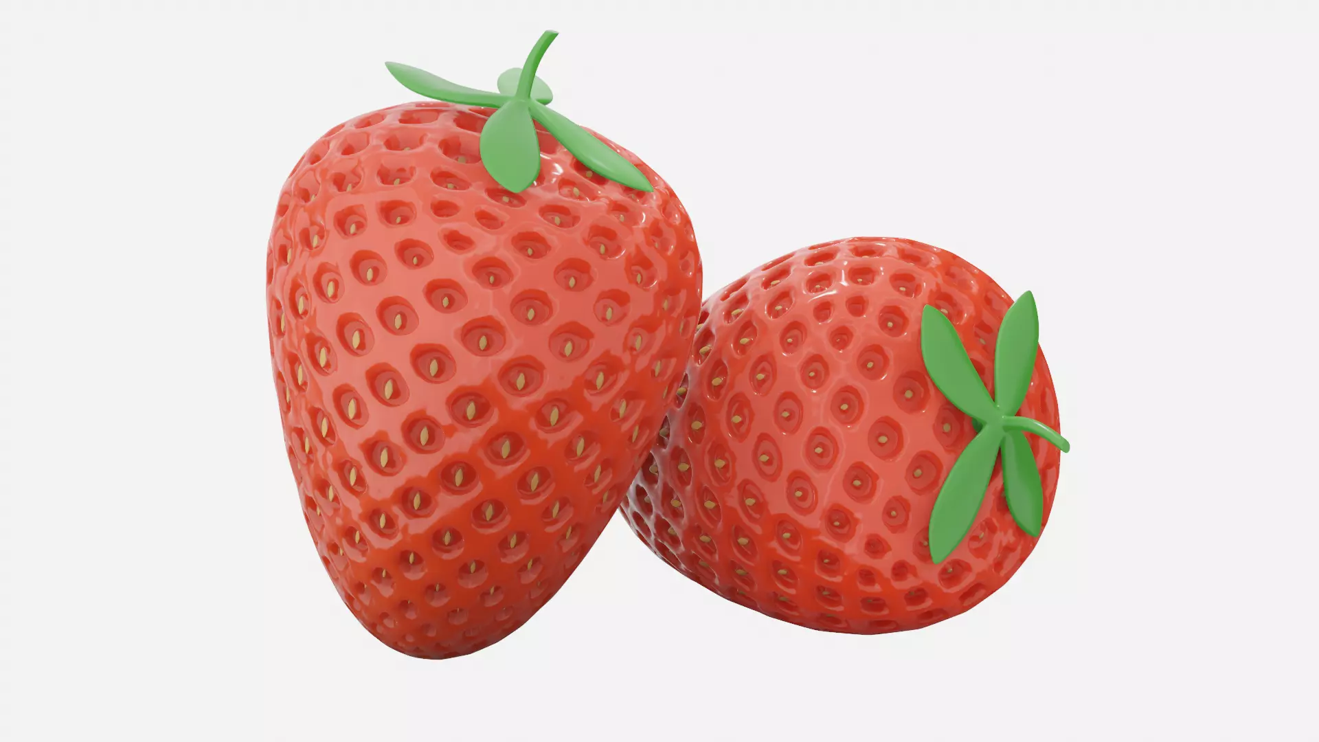 Strawberry Low-poly 3D model_0