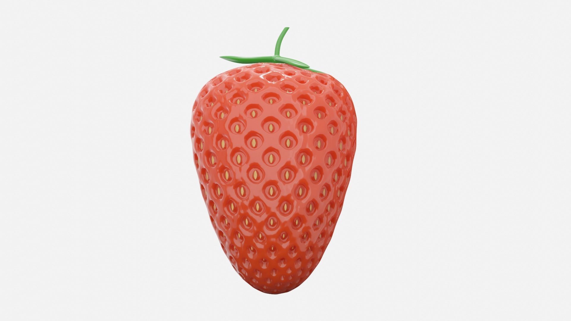 Strawberry Low-poly 3D model_6