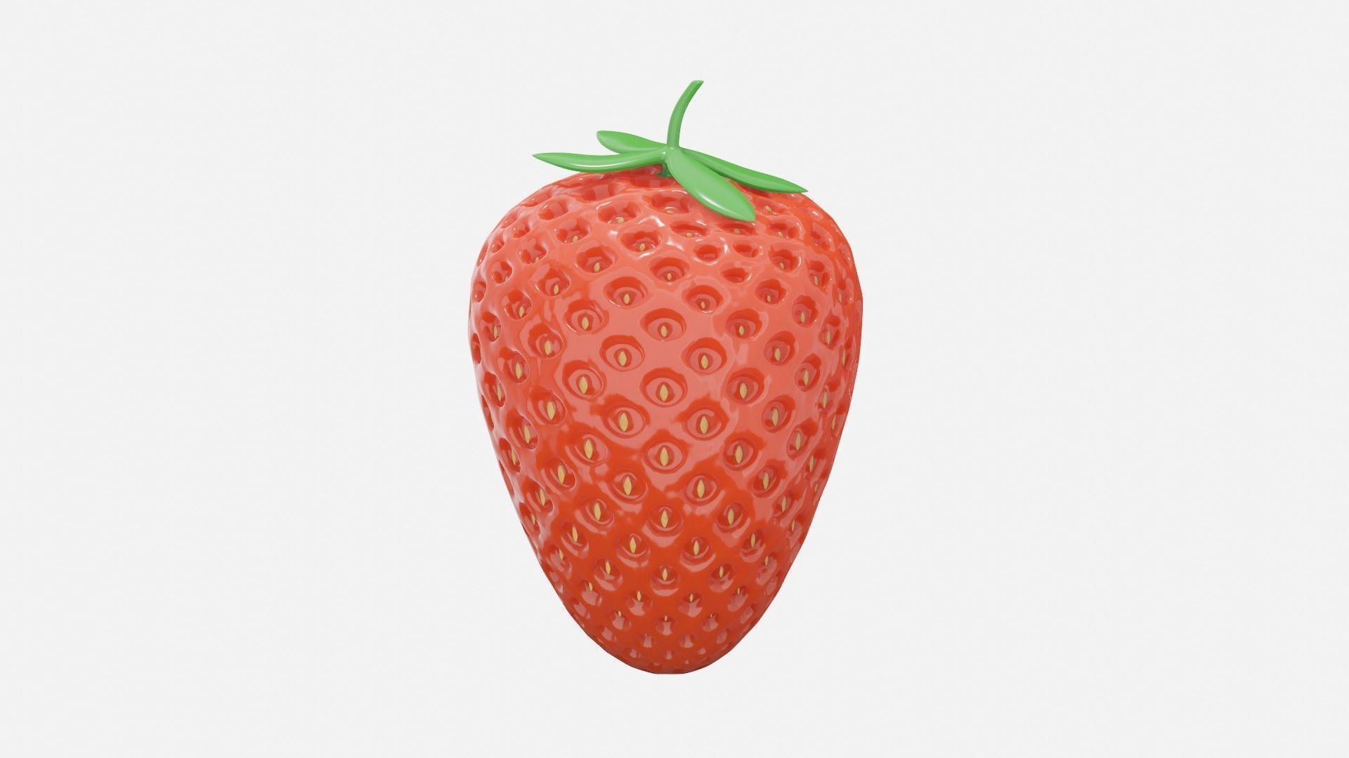 Strawberry Low-poly 3D model_7