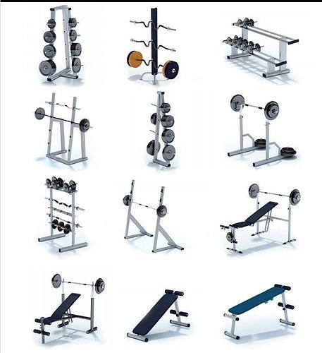 Gym equipments 3D print model