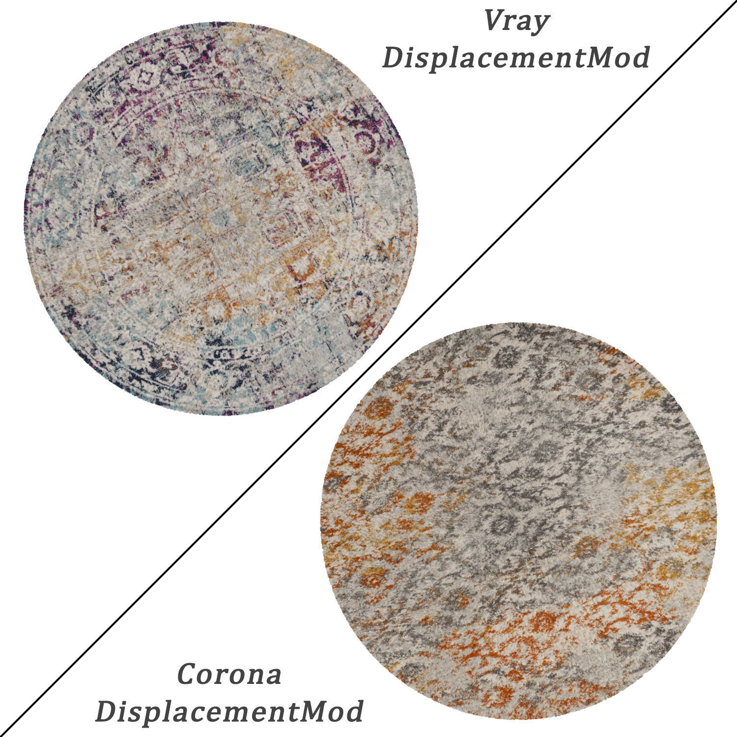 Round Rug Set 256 3D model_1