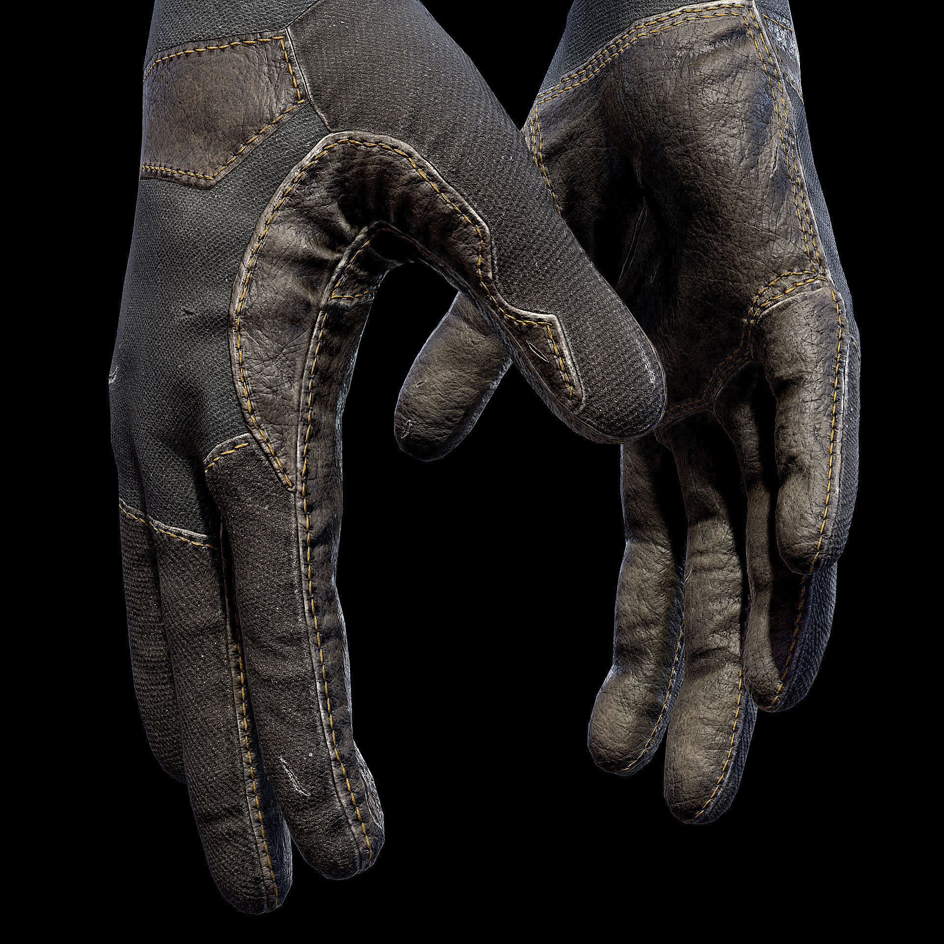 3D model GameReady Glove gta san andreas gloves VR / AR / lowpoly