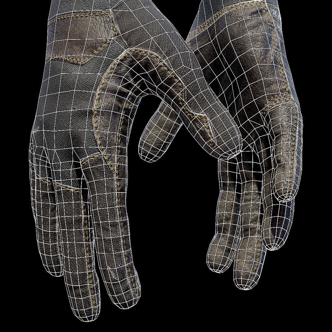 3D model GameReady Glove gta san andreas gloves VR / AR / lowpoly