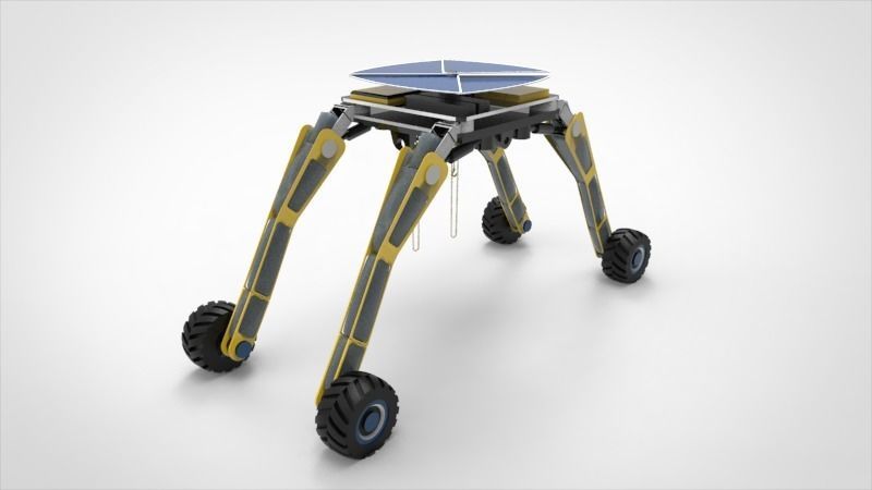 Spaceship Crane Robotic 3D model_11