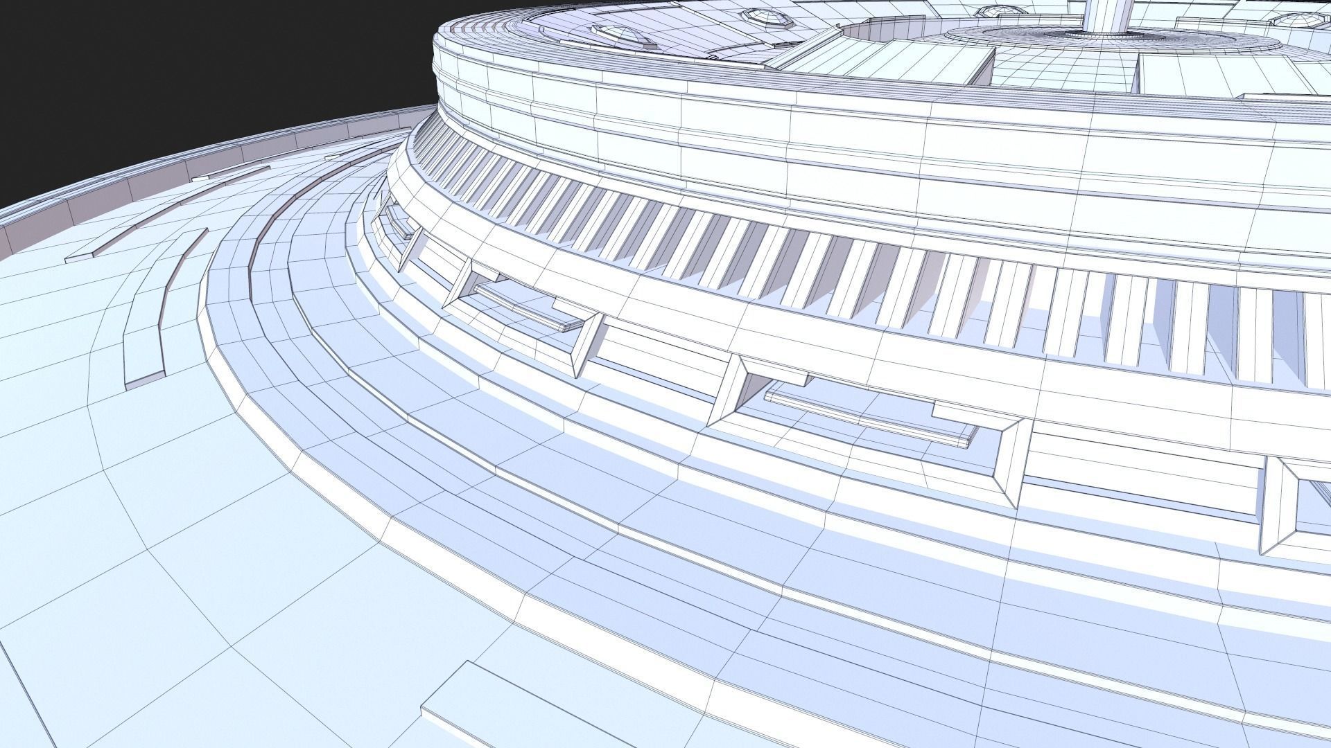 Futuristic podium 3D model_10