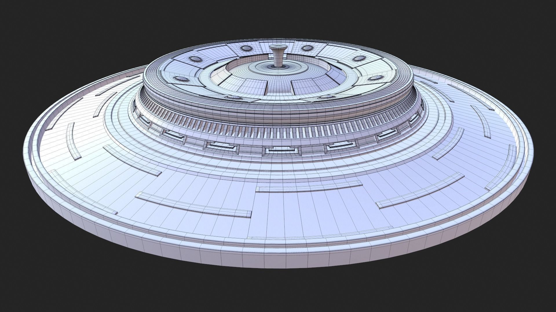 Futuristic podium 3D model_2