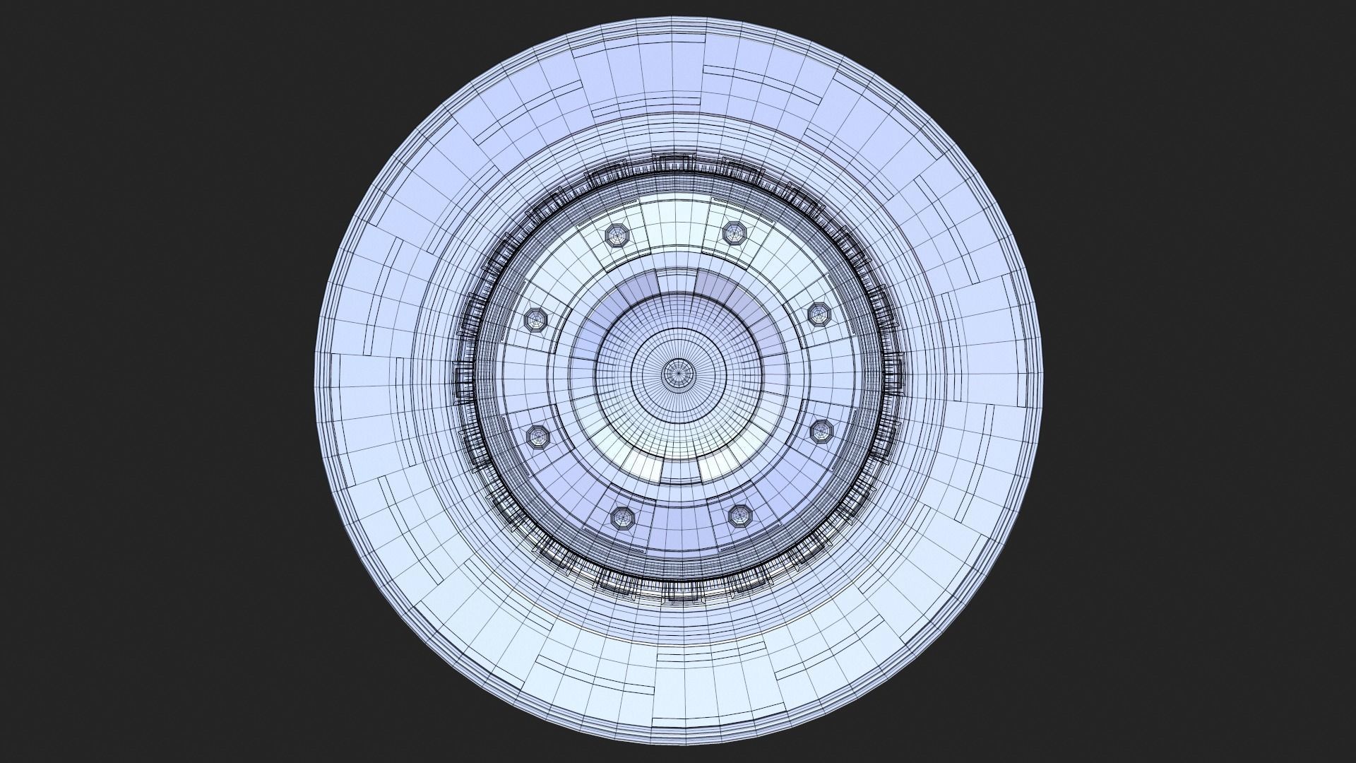 Futuristic podium 3D model_7