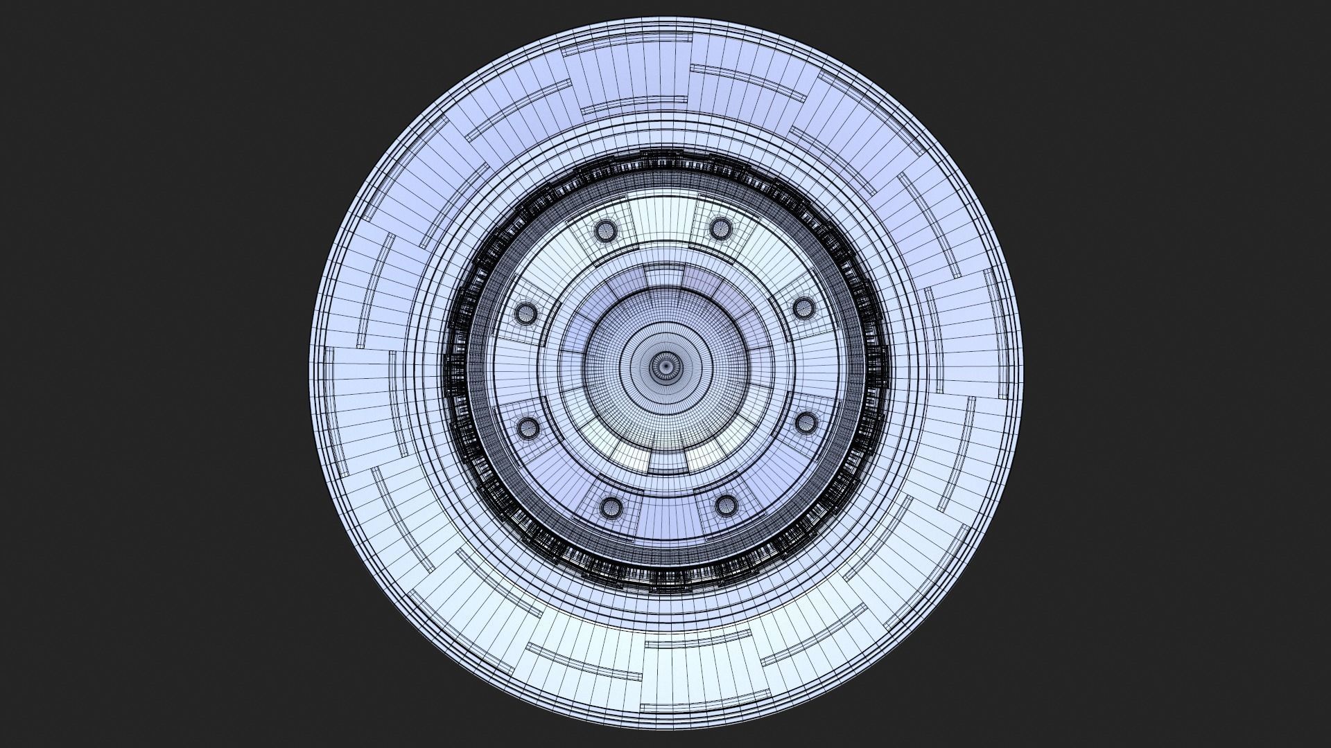 Futuristic podium 3D model_8