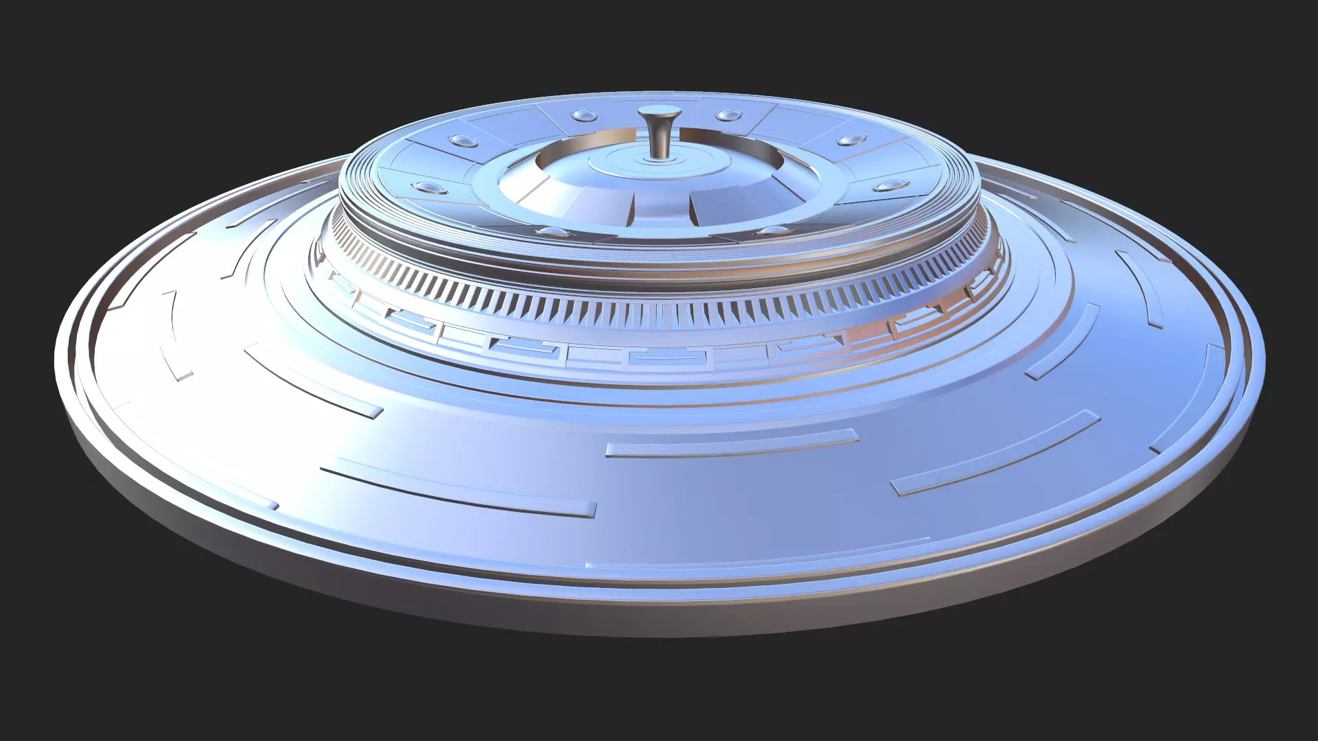 Futuristic podium 3D model_0