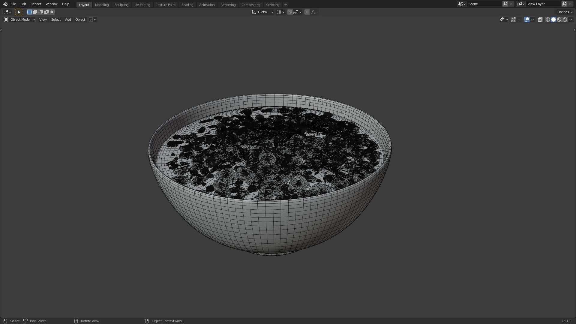 Bowl with Milk and Cereals - Corn Flakes - Food - High Quality 3D model_18