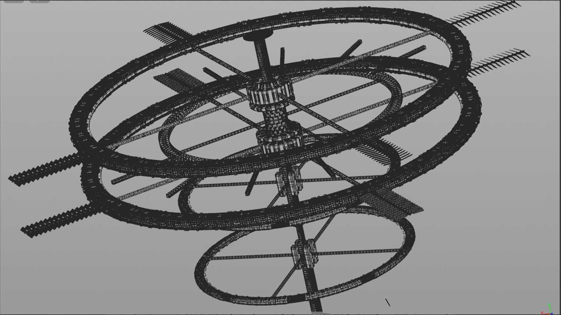 Sci Fi Space Station PBR Futuristic Ship City 3D model_2