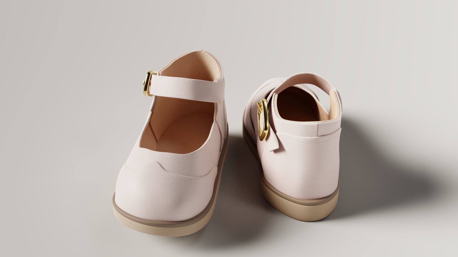 Baby shoes PBR 3D model_5