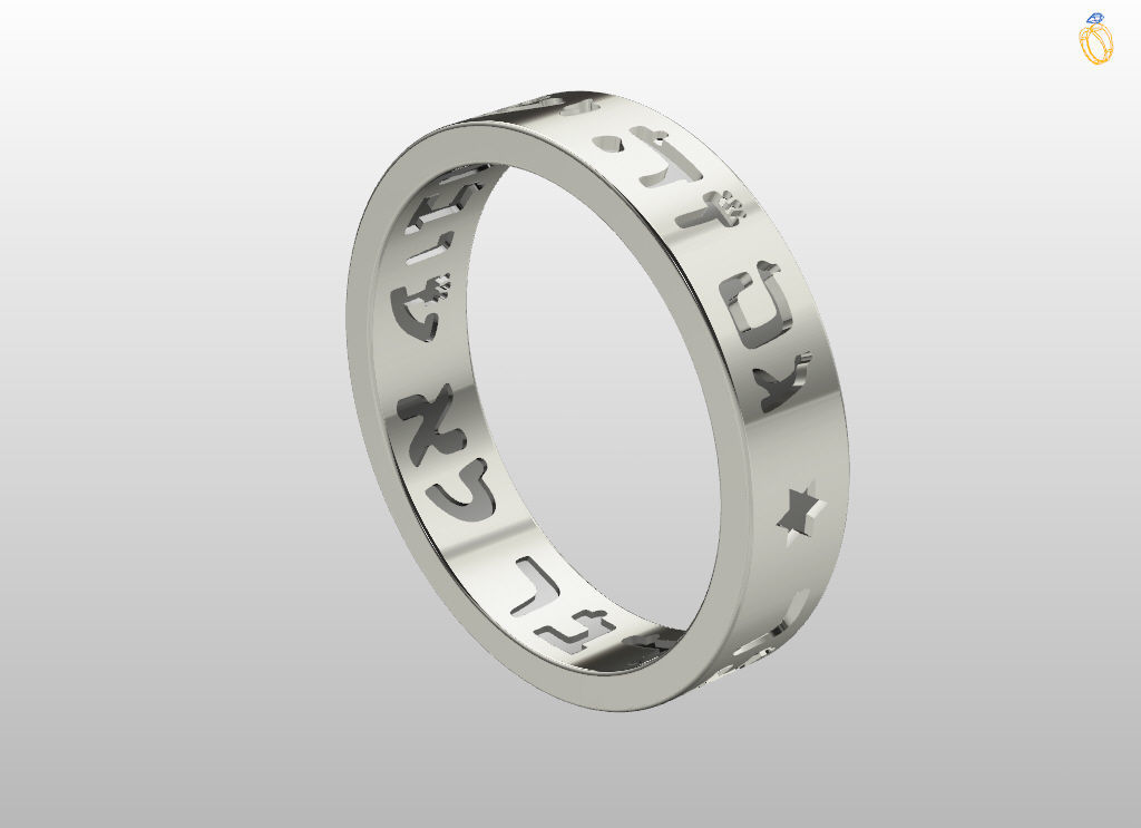 King of Solomon ring 3D print model_15