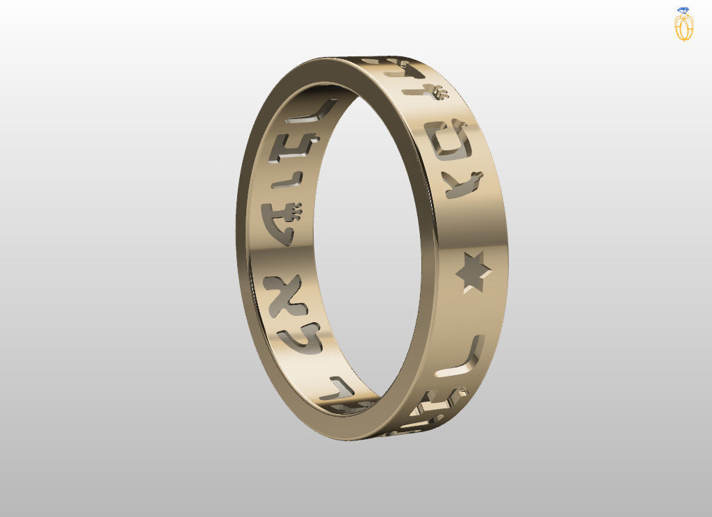 King of Solomon ring 3D print model_14