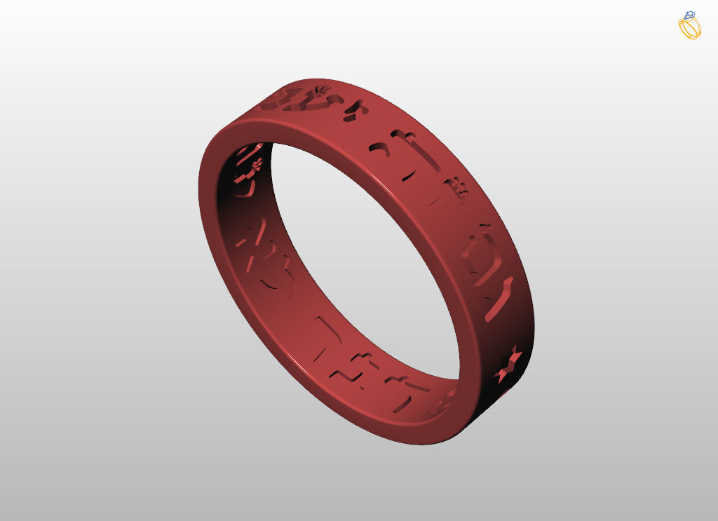 King of Solomon ring 3D print model_23
