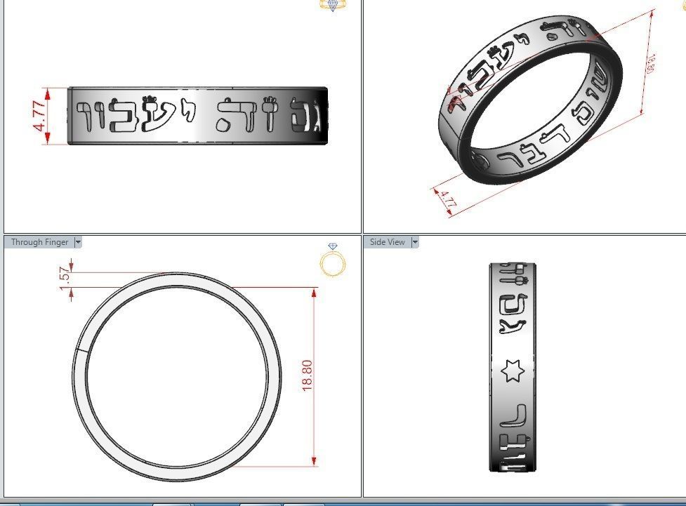 King of Solomon ring 3D print model_1