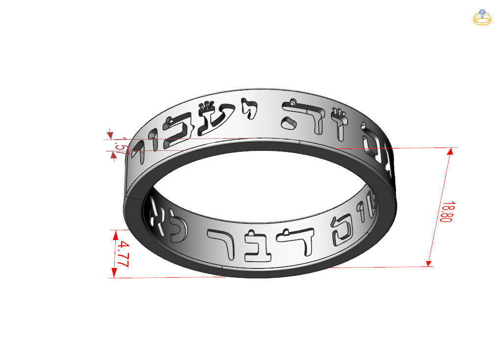 King of Solomon ring 3D print model_4