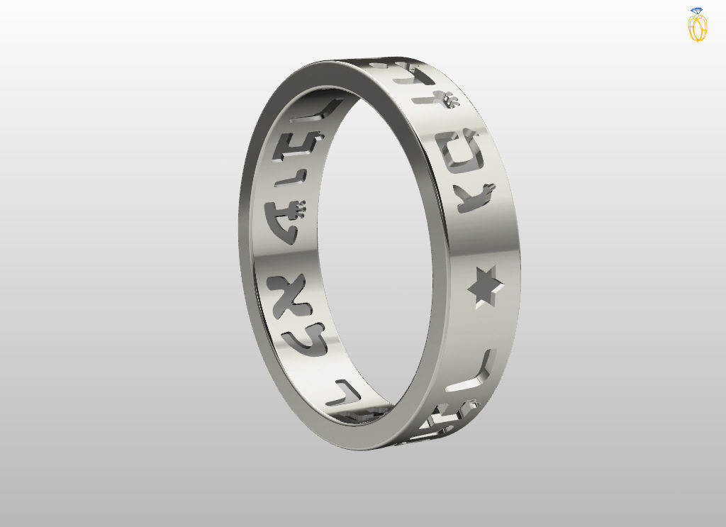 King of Solomon ring 3D print model_21