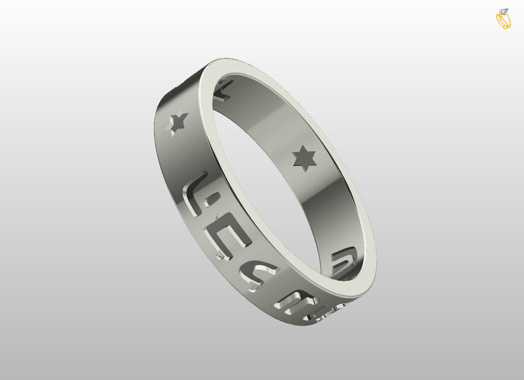 King of Solomon ring 3D print model_17