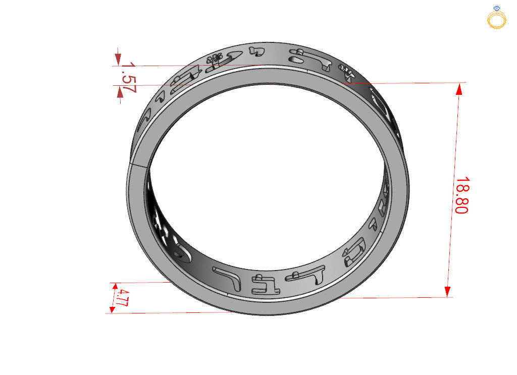 King of Solomon ring 3D print model_5