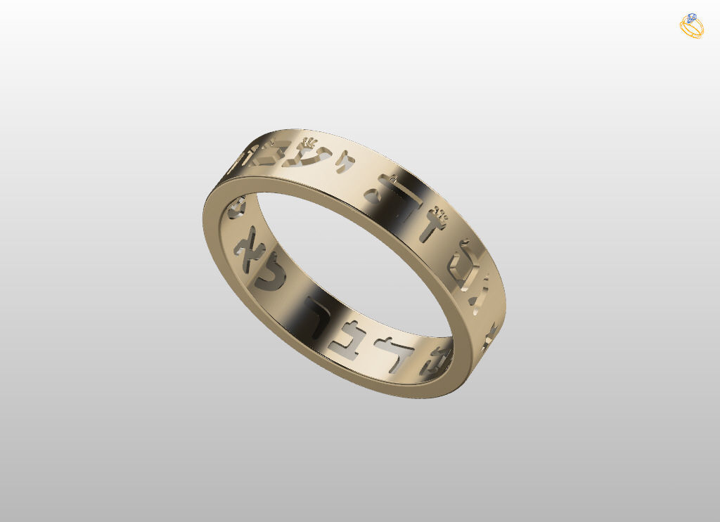 King of Solomon ring 3D print model_8