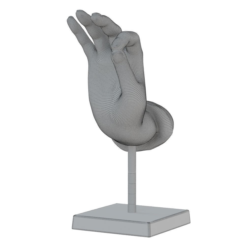 Decorative figurine Hand of Buddha 3D model_5