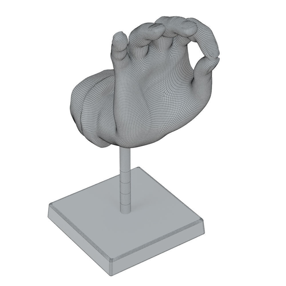 Decorative figurine Hand of Buddha 3D model_6