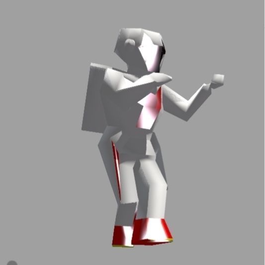 Low Poly Astronaut Soldier Low-poly 3D model_5