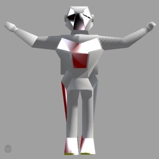 Low Poly Astronaut Soldier Low-poly 3D model_3