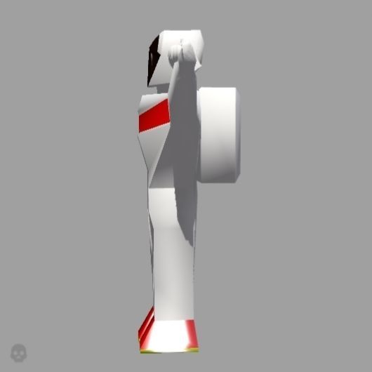 Low Poly Astronaut Soldier Low-poly 3D model_2