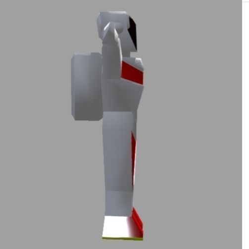 Low Poly Astronaut Soldier Low-poly 3D model_1