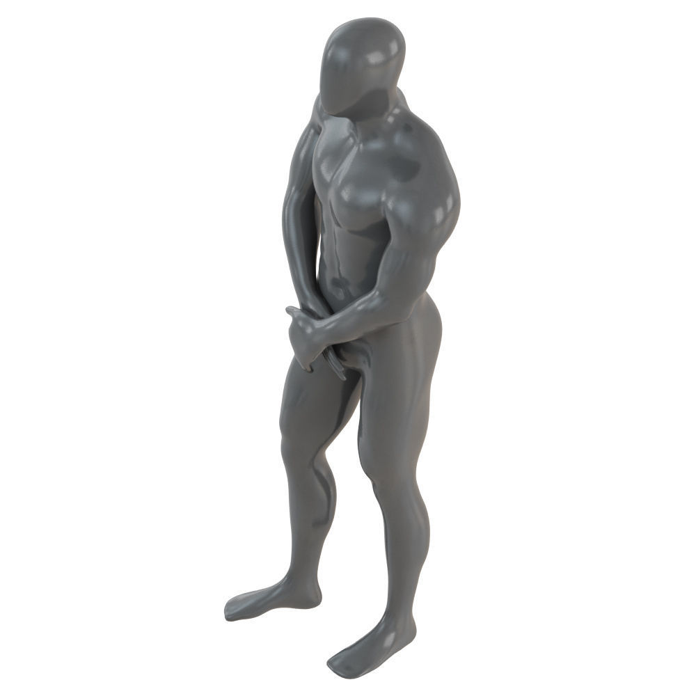 Male abstract mannequin for shop 100 3D model_2