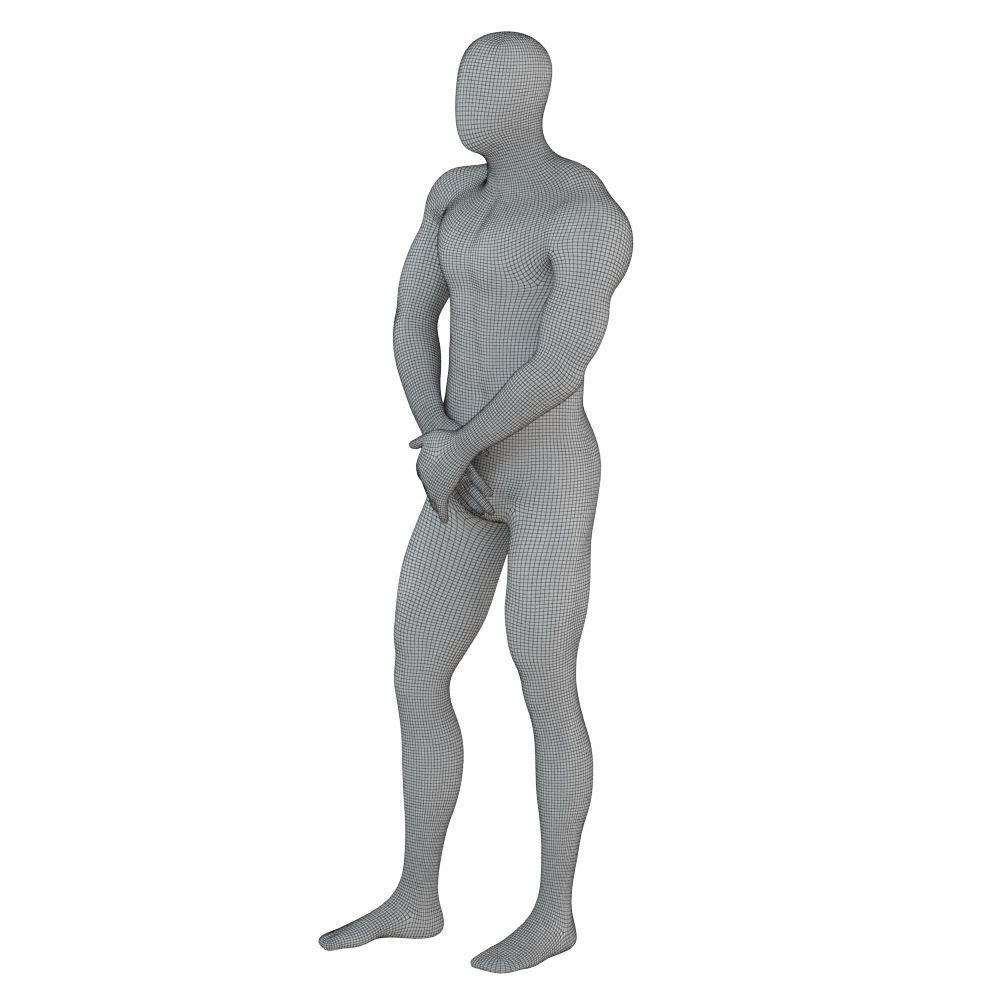 Male abstract mannequin for shop 100 3D model_7