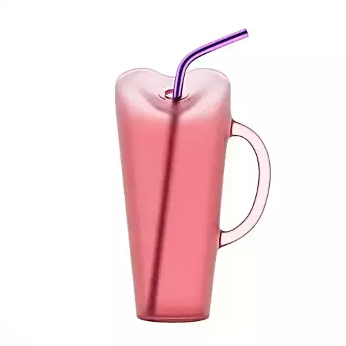 Cocktail cup with a straw  3D print model