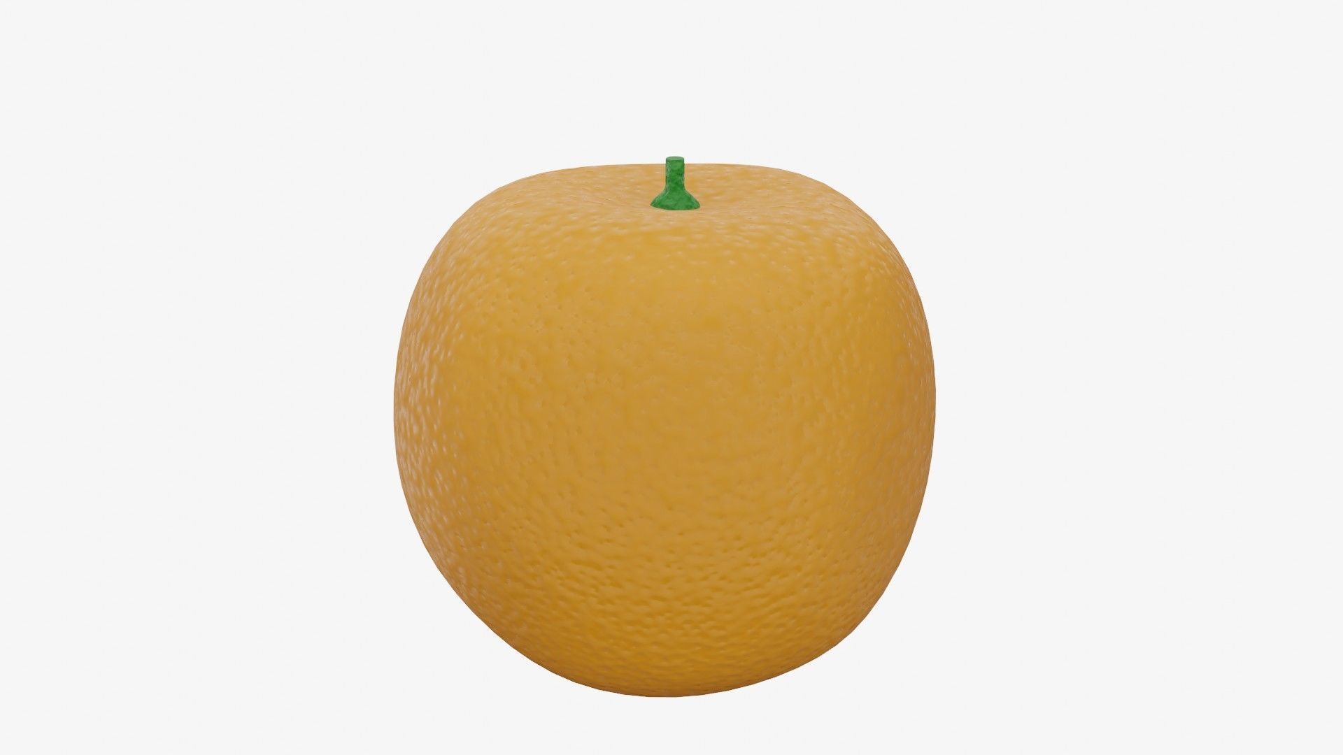 Orange Low-poly 3D model_4