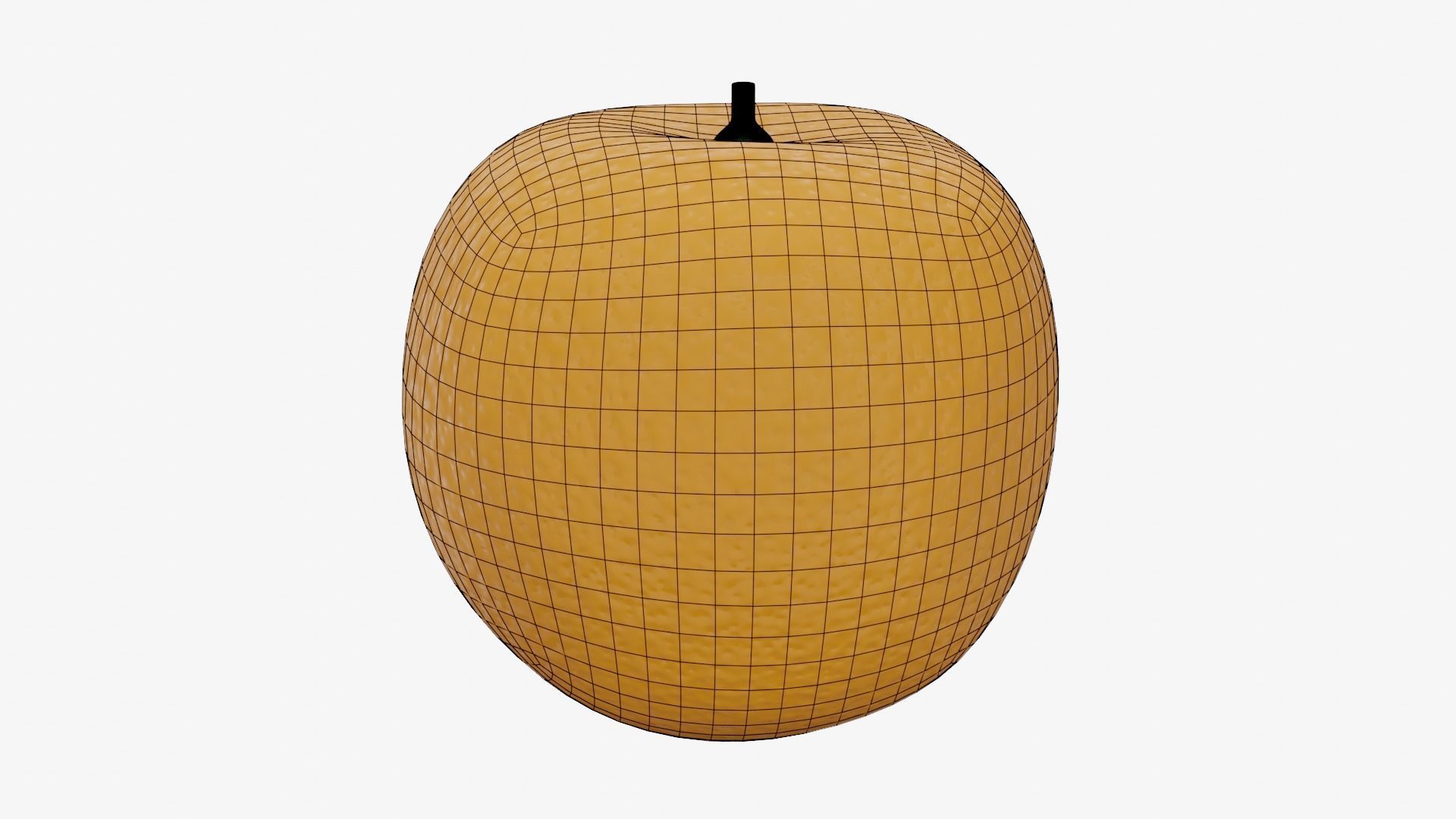 Orange Low-poly 3D model_6