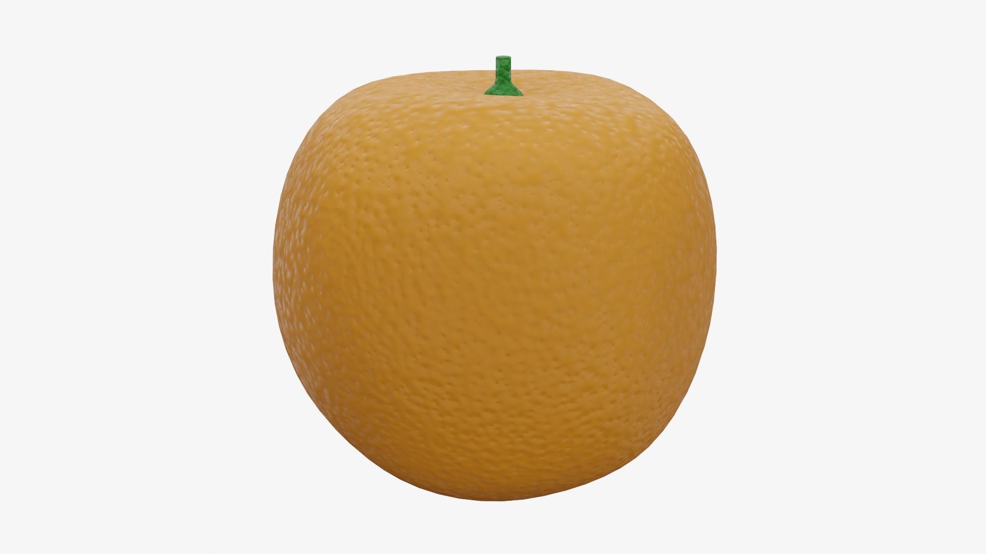 Orange Low-poly 3D model_1