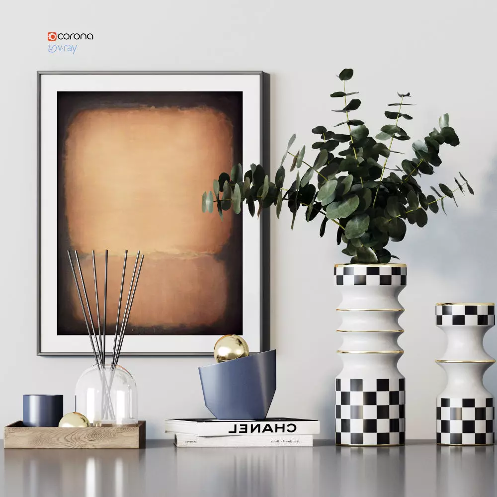 Decorative set 3D model_0