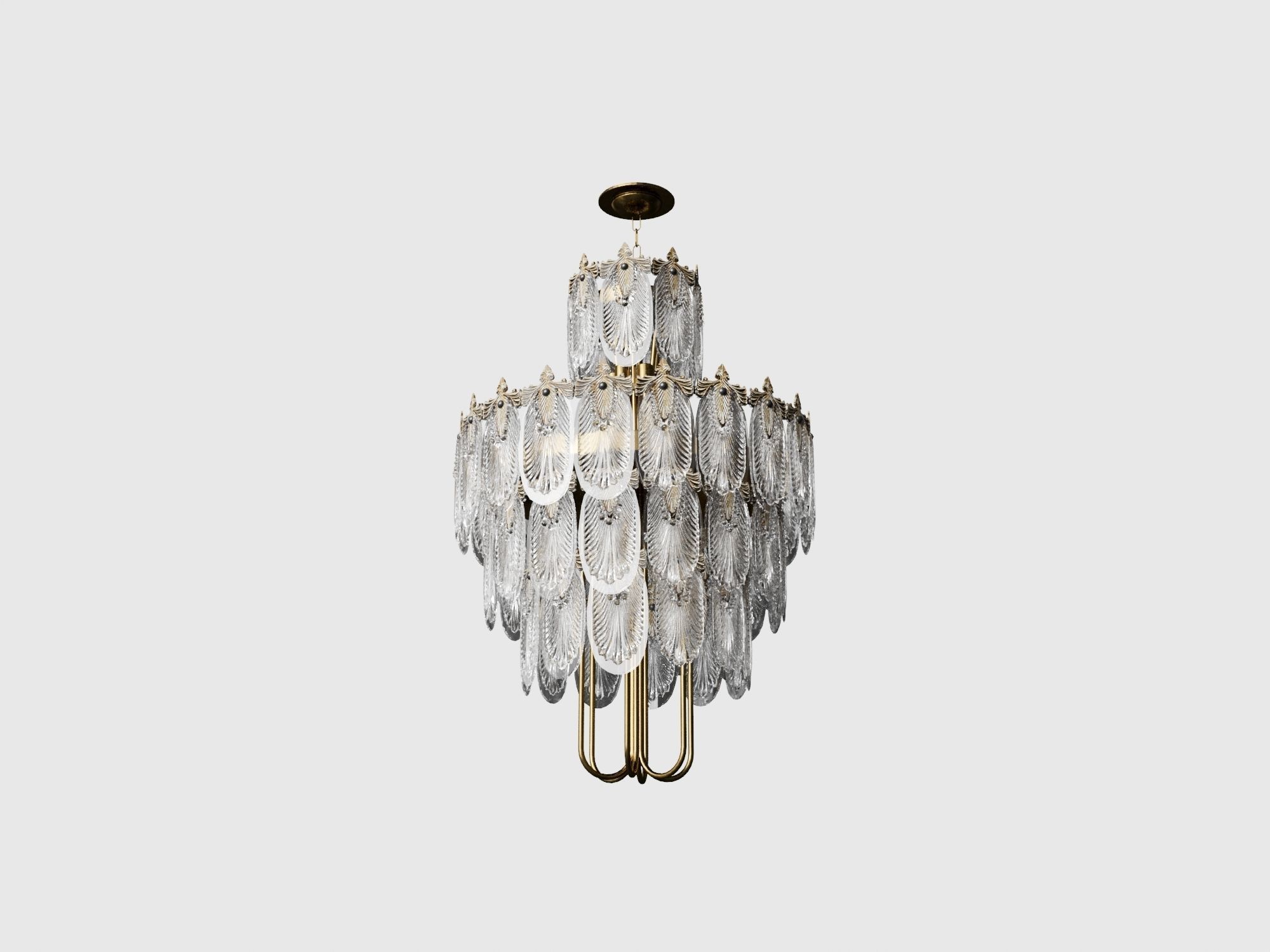 Japanese Art Deco chandelier 3d model 3D model_2