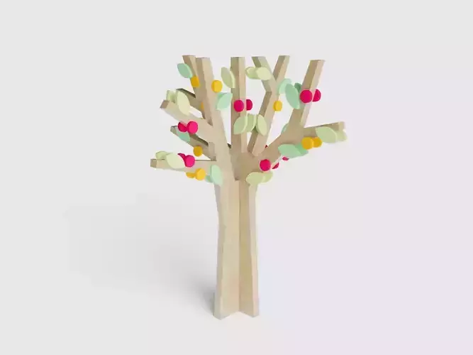 Tree low poly 3d model