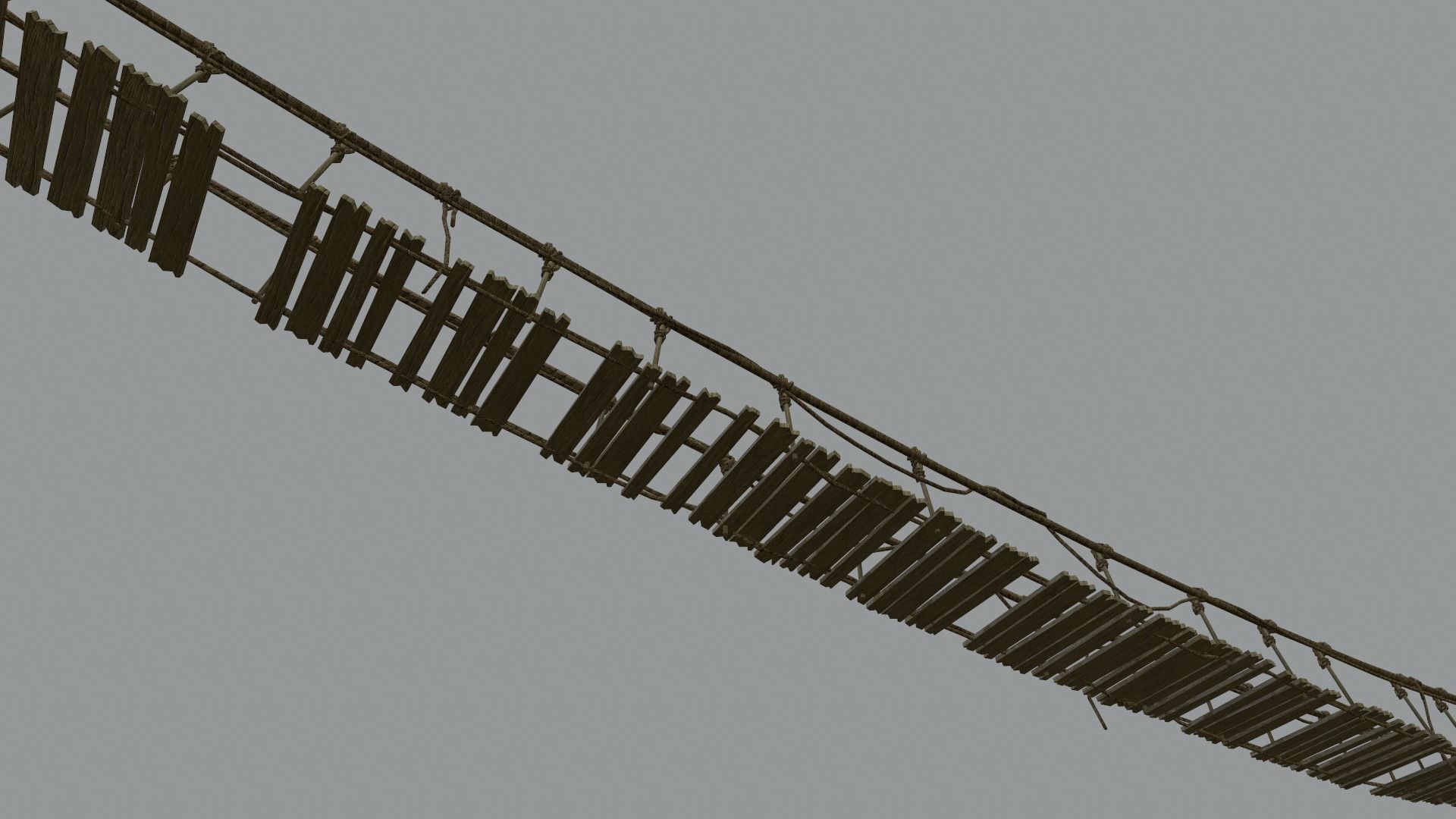 Hanging Bridge Low-poly 3D model_5