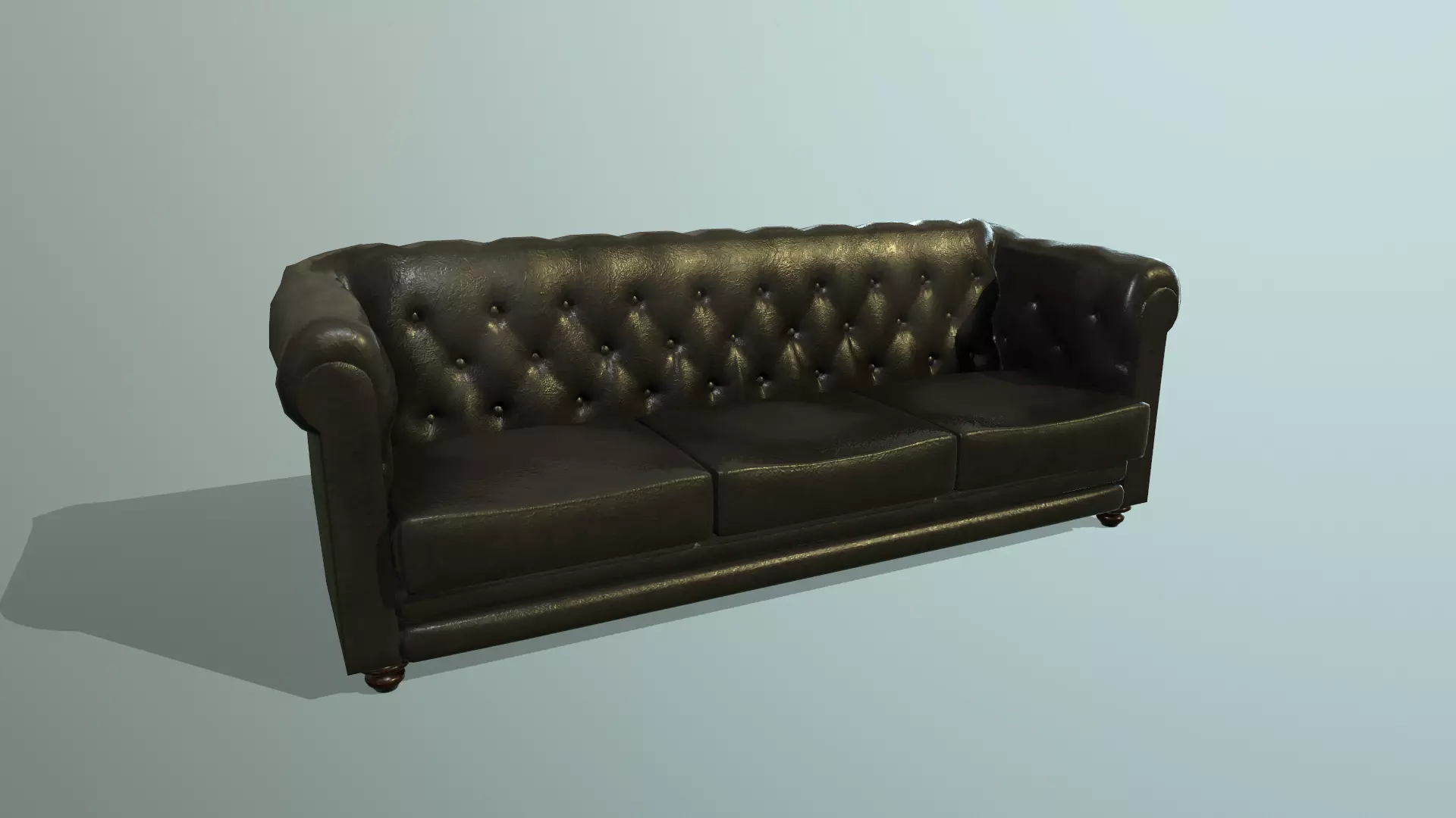 Leather Couch Free 3D model